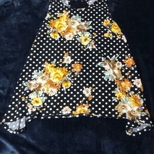 Floral Polka Dot Women's Blouse